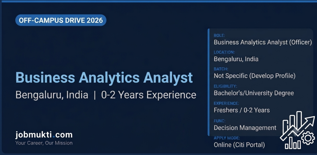 Citi Business Analyst Officer