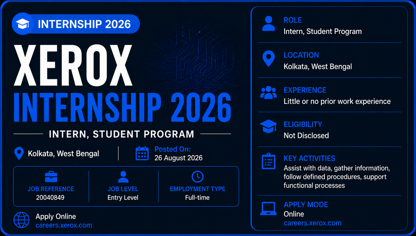 Xerox Internship 2026